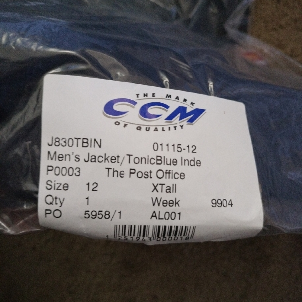 CCM Men's Jacket - Tonic Blue